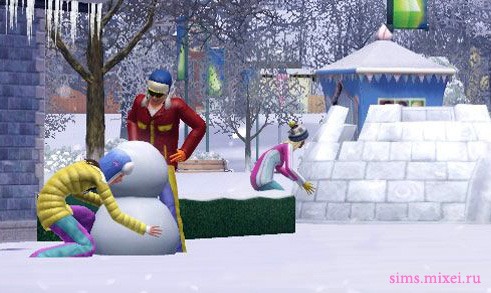 снеговики в the sims 3