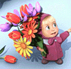 Gif с днем рождения маша и медведь Gif с днем рождения маша и медведь