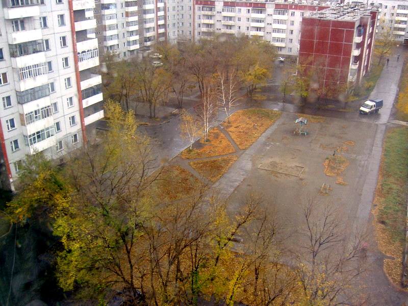 Вид из окна осенью
