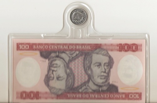 Монеты и Купюры Мира №2, 100 бразильских крузейро и 50 тыс. турецких лир