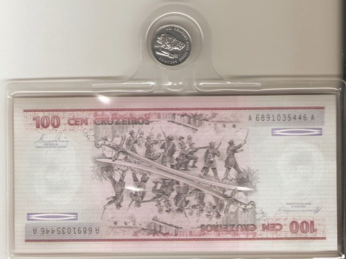 Монеты и Купюры Мира №2, 100 бразильских крузейро и 50 тыс. турецких лир