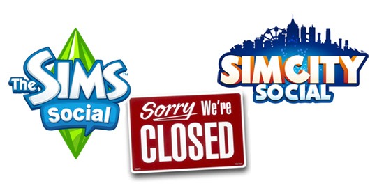 закрытие The Sims Social и SimCity Social