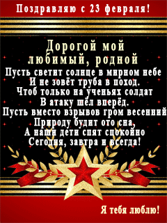 Поздравление для любимого с днем защитника Поздравление для любимого с днем защитника
