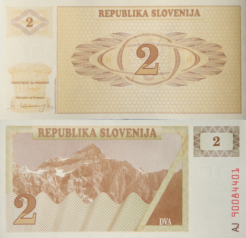 Монеты и купюры мира №33 2 толара (Словения)