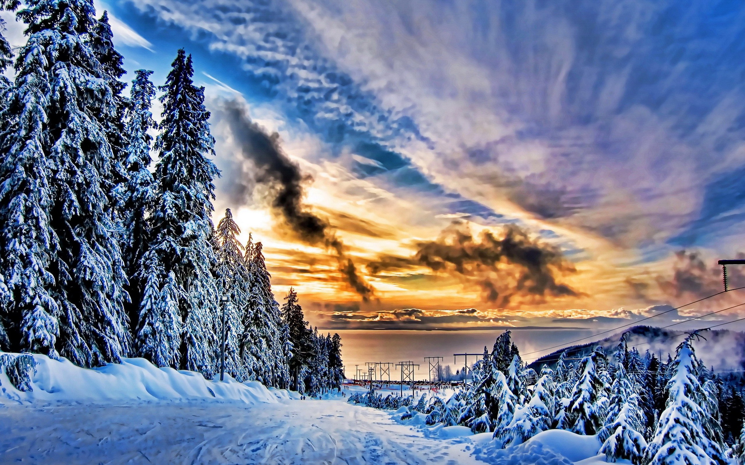 Природа Зима Обои рабочий стол