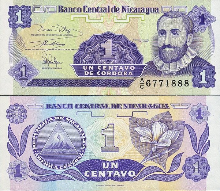 Монеты и купюры мира №62 - 1 сентаво (Никарагуа)