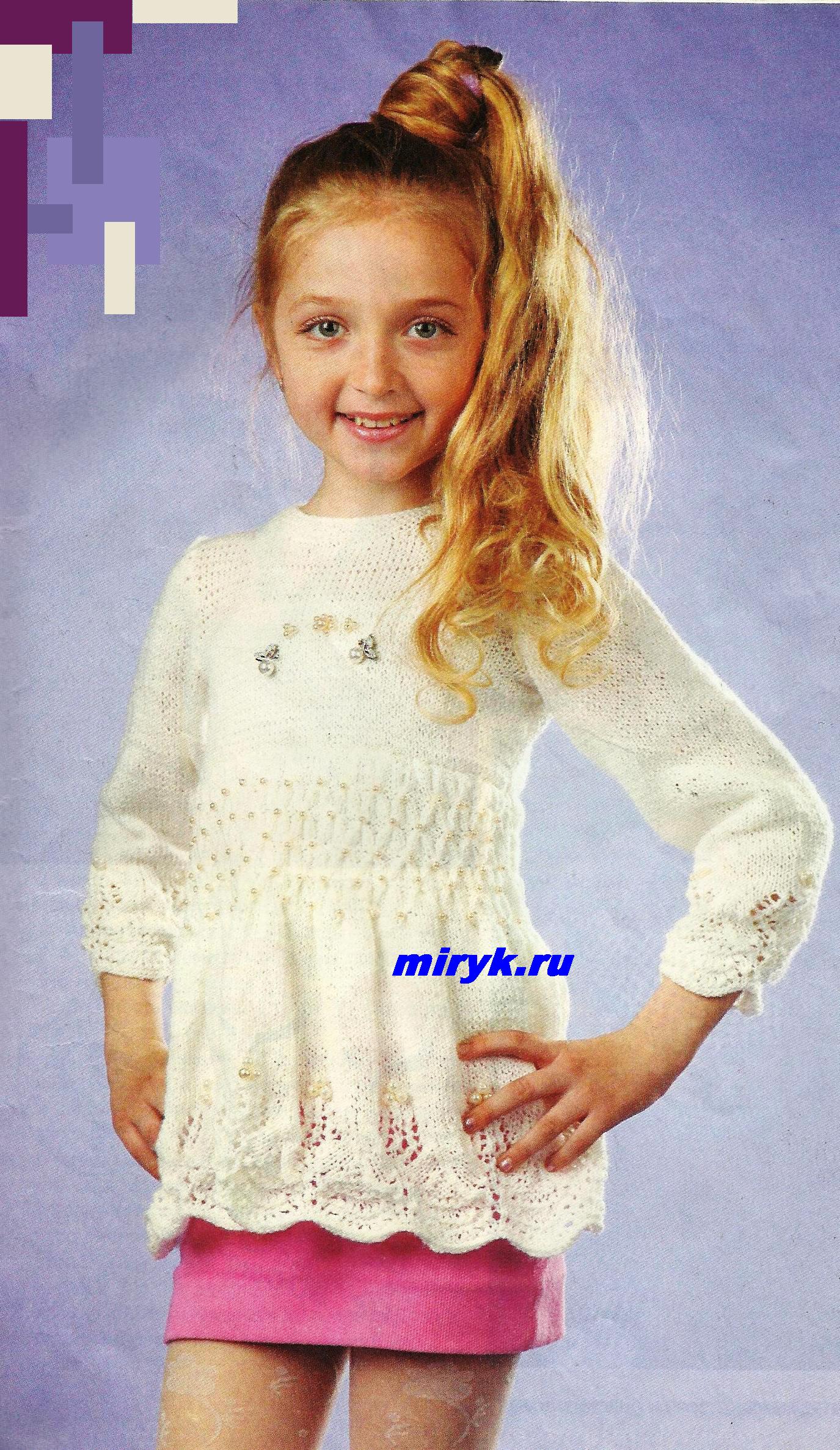 Ажурная Кофта Для Девочки