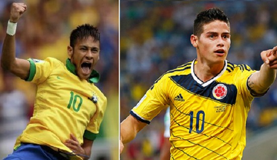 Бразилия – Колумбия. Неймар VS Родригес