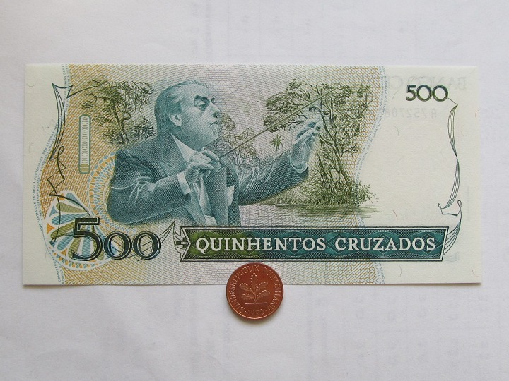Монеты и банкноты №45  1 тенге (Казахстан), 2 пфеннига (ФРГ)