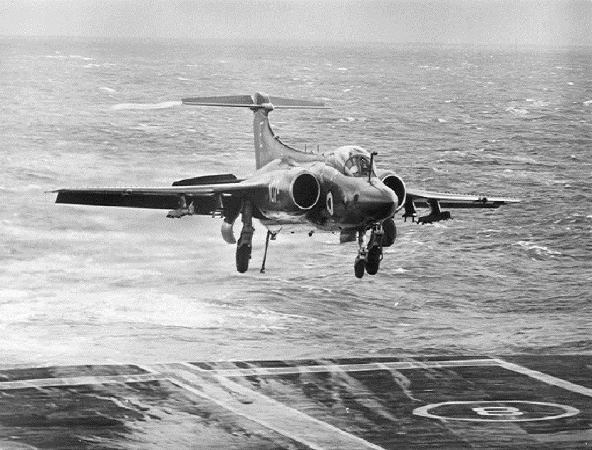 Blackburn Buccaneer landing on Eagle, ~1971