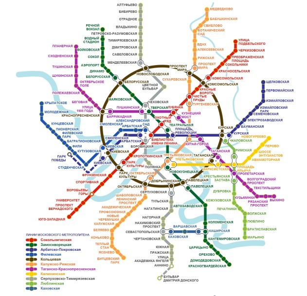 Весь Московский транспорт схема