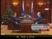 2008.12.31. 18-30. Вести. Д.Медведев. В.Путин. Газовый долг Украины. ВЭП (sl)