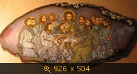 Тайная вечеря. Икона на агате.