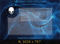 Multiboot USB Flash NeleGal Edition + UEFI v2.5 (2014) Русский